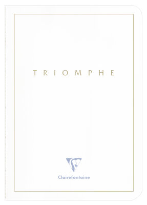 Clairefontaine Clairefontaine Triomphe GOLD 36126C Notizbuch, A5, 14,8 x 21 cm, liniert, 96 Seiten, Weiß, 90 g