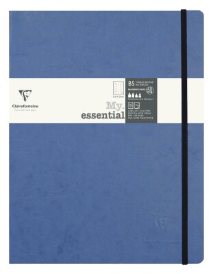 Clairefontaine Clairefontaine My.Essential 794434C Notizbuch aus der Kollektion Age Bag, elastisch, B5, 19 x 25 cm, 192 Seiten, nummerierte Seiten, elfenbeinfarben, 90 g