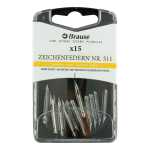 Brause Box 15 Zeichenfedern mittelweich