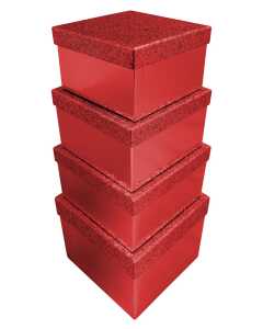 4er Set Box Glitter rot 5033601005667