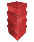 4er Set Box Glitter rot 5033601005667