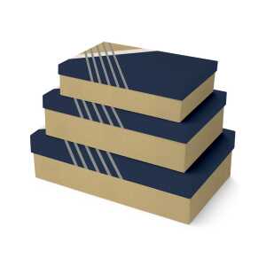 Moderne 3er Set Box Rechteckig