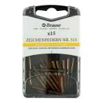 Brause Box 15 Zeichenfedern TUBE