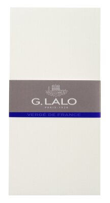 Lalo Lalo 44300L - Pack mit 25 Karten, 10,3x21,3 cm 300g, Vergé-Papier, 1 Pack, Weiß