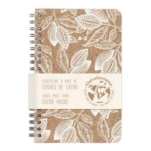 Clairefontaine Cocoa Spiraladressb 11x17 50Bl lin