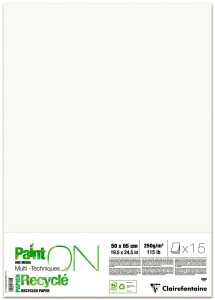 Clairefontaine PaintON RC Pkg 15Bl 50x65cm w 250g