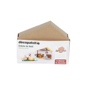 Pappmaché, Krippe mit Figuren AP