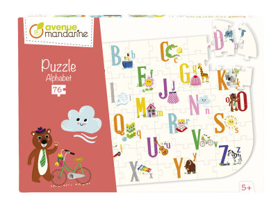 Clairefontaine Avenue Mandarine PU020C- Puzzle, Alphabet, 1 Box