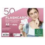 Exacompta Flashcards A6 punkt 50St/Pk weiss