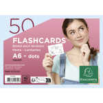 Exacompta Flashcards A6 punkt 50St/Pk blau