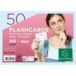 Flashcards A6 dot 50St/Pk blau