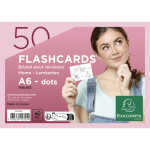 Exacompta Flashcards A6 punkt 50St/Pk rosa
