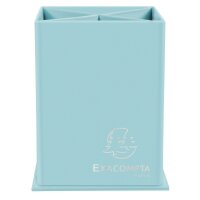 Exacompta Exacompta 67862D Stiftehalter Aquarel aus extra starkem Karton mit 4 Fächern, perfekt für Homeoffice und Schule, Pastellfarbe Blau, Stifteköcher Stiftebox Organizer Schreibtischbox