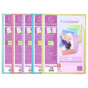 Sichtmappe A4 PP 20H KC Pastell st