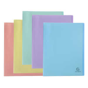 Exacompta Sichtmappe PP 60 Hüllen Chrom Pastel ass