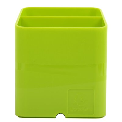 Exacompta Exacompta - 67425D - 1 Stifteköcher PEN-CUBE magnetisch - mit 2 verschiedenen Größen und Höhen - Maße 7,4 x 7,4 x 9,3 cm - Farbe: Limettengrün