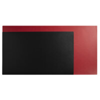 Exacompta Exacompta - 29121E - 1 Schreibtischunterlage Home Office - aus Kunstleder Polyurethan zweifarbig - weich und robust - Format 35 x 60 cm - Farbe schwarz/rot - Lieferung gerollt