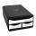 SMALL-BOX MINI 3 Schubladen 347 x 278 x 130 mm - Schwarz/Weiß glänzend
