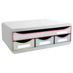 OOLBOX MINI - Box mit 4 Schubladen weiß/arlequin/weiß