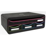 TOOLBOX MINI - Box mit 4 Schubladen schwarz/arlequin/schwarz