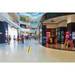 Exacompta Klebeschild Boden Pfeil sw/gb 30x10