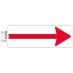 Exacompta Klebeschild Boden Pfeil rot/weiß 30x10