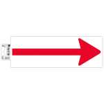 Schild Boden Pfeil rot/weiß30x10