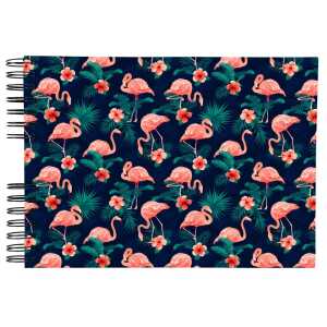 Spiralalbum 50s weis 32x22 Flamingo
