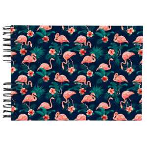 Spiralalbum 50S weiss 32x22 Flamingo