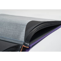 Exacompta Exacompta 16074E Fotobuch MILANO 300 Fotos 60 schwarze Seiten Format 29 x 32 cm Einband aus violettem Papier mit Textileffekt Fenster zur individuellen Gestaltung FSC® zertifiziert