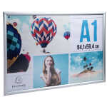 Wandrahmen aus Aluminium - A1-Format Alu/Kristall