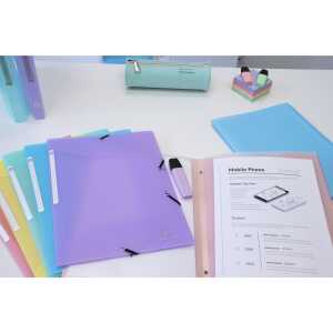 Sammelm 3Kl PP A4 Chrom Pastel Gelb