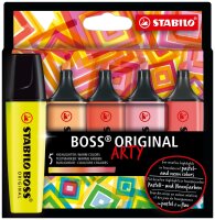 STABILO BOSS ORIGINAL 5er Etui warme Farben...