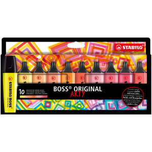 STABILO BOSS ORIGINAL 10er Etui warme Farben „ARTY"