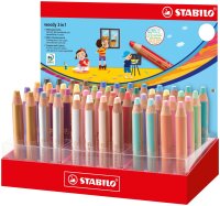 STABILO woody 3 in 1, 48er Display, 6 Pastellfarben