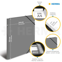 Herma Sammelmappe Eckspanner Karton A4 Pinsel