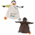 NICI 47133 Schmusetuch Pinguin I am The Boss 25x25cm, beige