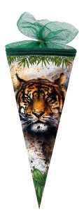 Nestler Schultüte Tüllv. 22 cm rund Tiger