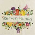 Motivserviette 33x33cm ECO HOME F. 242207 dont worry bee...