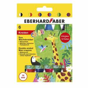 Wachsmalkreide 6ST Colori Duo EBERHARD FABER 524098