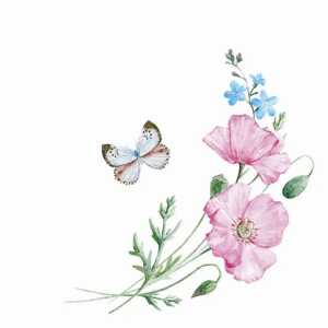 Motivserviette 25x25cm Bio Frühjahr PAPER+DESIGN 198144 Blumen