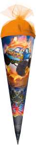 Roth Motiv-Schultüte, Monstertruck Fire, 22cm, rund, Tüllverschluss
