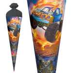 Roth Schultüte 70cm rund Monstertruck Fire