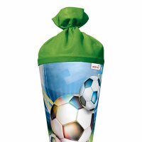 Motiv-Schultüte Fußball 70cm rund Rot(h)-Spitze Filzverschluss