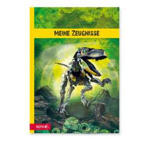 Roth Zeugnismappen mit Design, Robo-Rex, 10 PP-Einlagen, A4