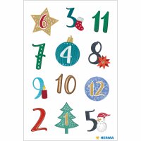 Herma DECOR Sticker ADVENTSKALENDERZAHLEN-SYMBOLE BEG.