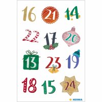 Herma DECOR Sticker ADVENTSKALENDERZAHLEN-SYMBOLE BEG.