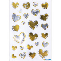 Herma CREATIVE STICKER HERZEN GOLDFOLIE