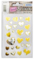 Herma Sticker CREATIVE Herzen Goldfolie 1 Bl