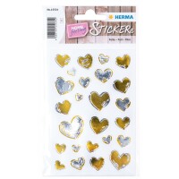 Herma Sticker CREATIVE Herzen Goldfolie 1 Bl